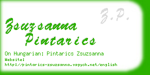 zsuzsanna pintarics business card